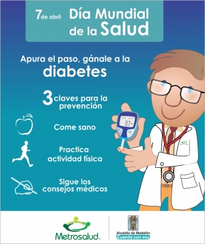 En D&iacute;a Mundial de la Salud, Metrosalud ratifica su compromiso con la prevenci&oacute;n de la diabetes
