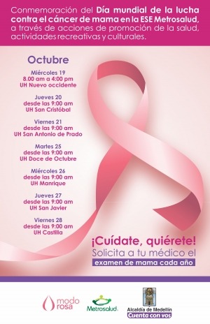 Metrosalud en Modo Rosa por la salud de las mujeres